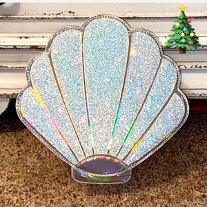 HOLOGRAPHIC COSMETIC/ COSTUME/ CLUTCH Seashell Bag